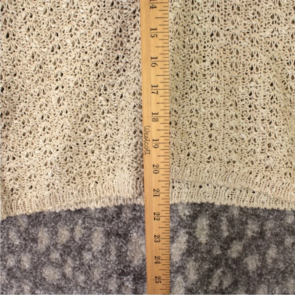 Vtg Pallas Original Hand Loomed Irish Linen Sweater Cottagecore Boho M V Neck